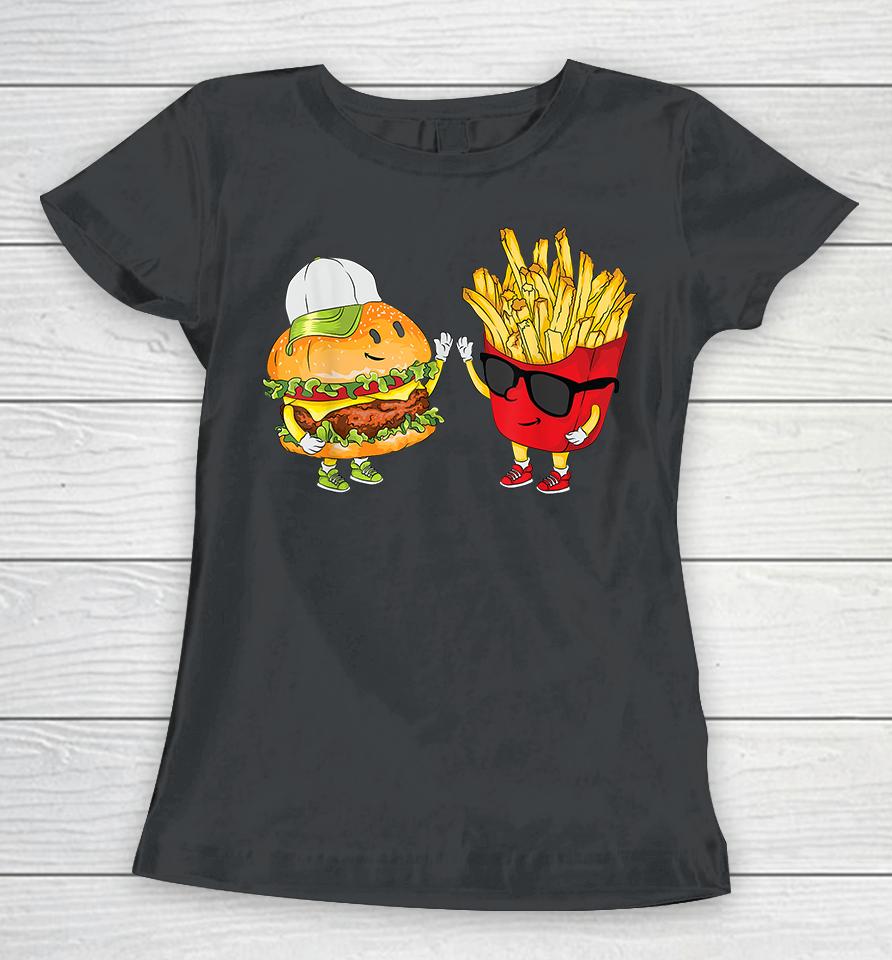 Hamburger Fries High Five Women T-Shirt