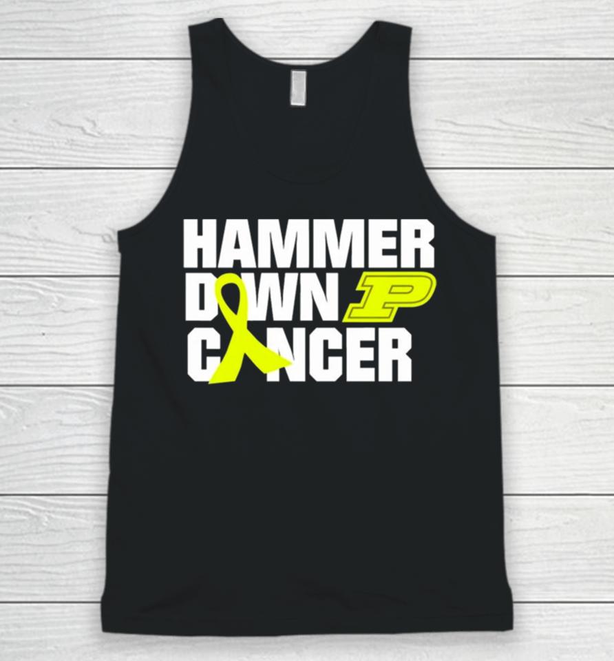 Hammer Down Cancer Purdue Unisex Tank Top