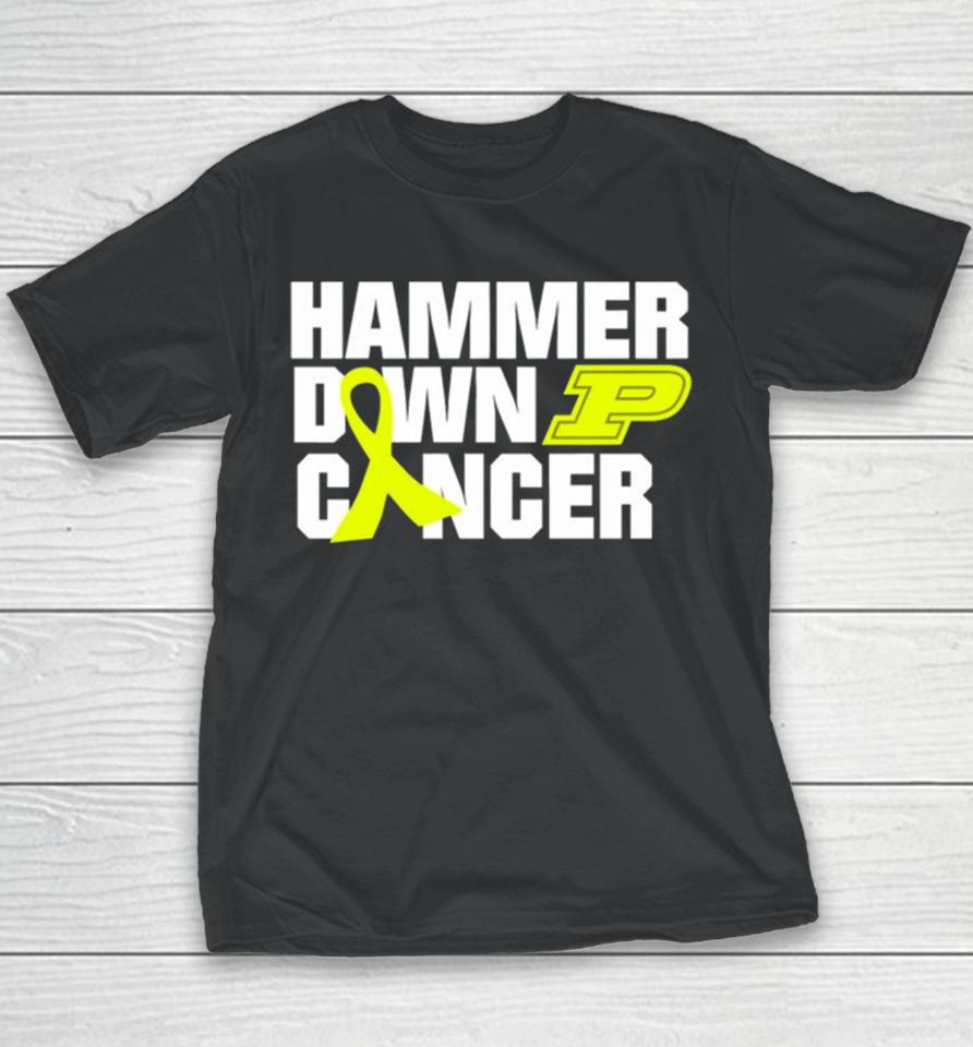 Hammer Down Cancer Purdue Youth T-Shirt