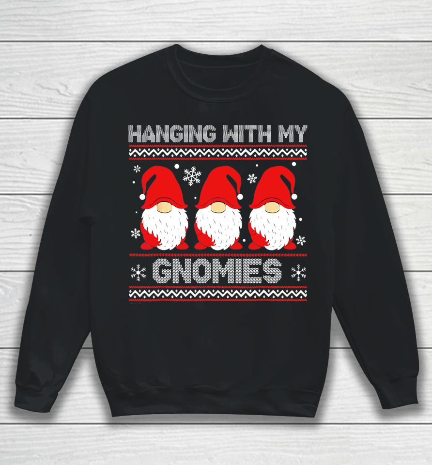 Hanging With My Gnomies Matching Family Christmas Gnome Sweatshirt