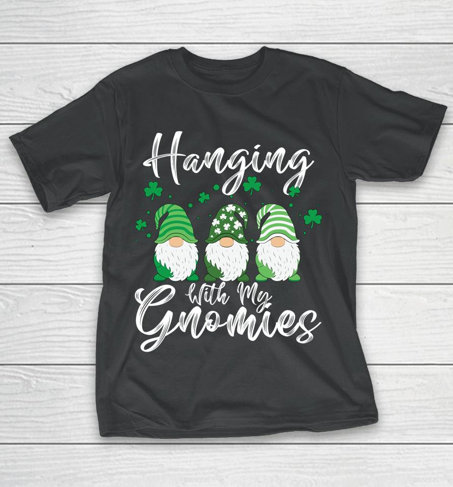Hanging With My Gnomies Shamrock Irish Boys St Patrick's Day T-Shirt