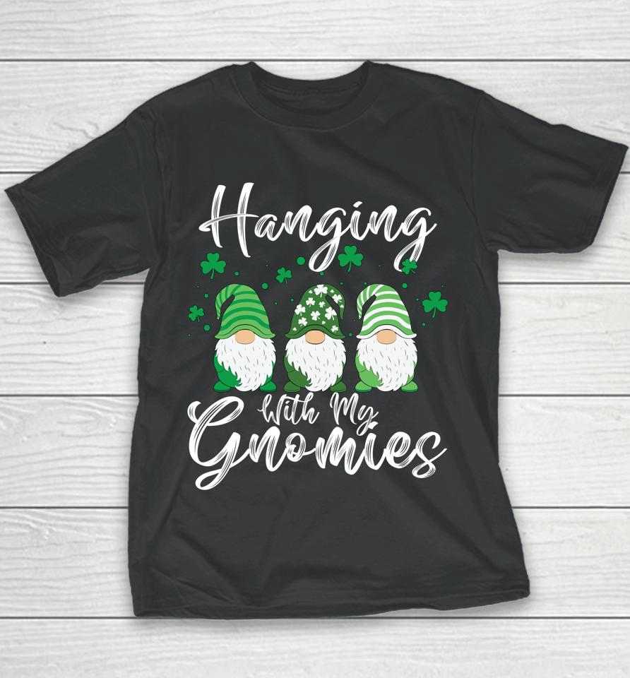 Hanging With My Gnomies Shamrock Irish Boys St Patrick's Day Youth T-Shirt