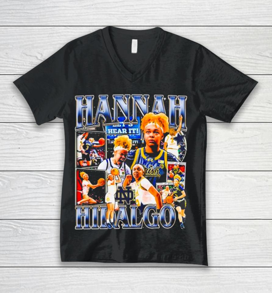 Hannah Hidalgo Wnba Notre Dame Fighting Irish Unisex V-Neck T-Shirt