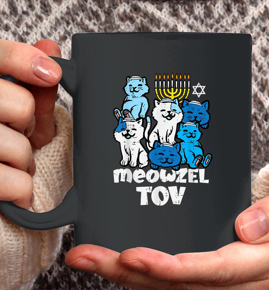 Hanukkah Cats Meowzel Tov Chanukah Jewish Coffee Mug