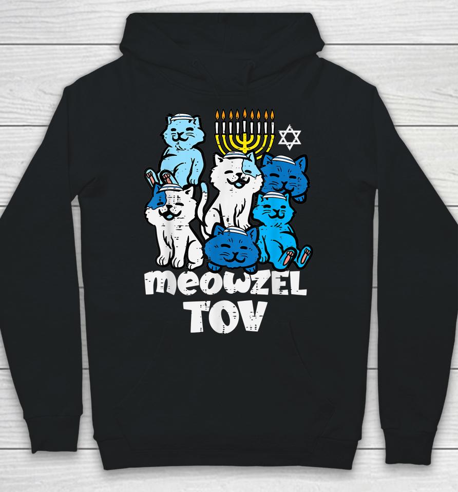 Hanukkah Cats Meowzel Tov Chanukah Jewish Hoodie