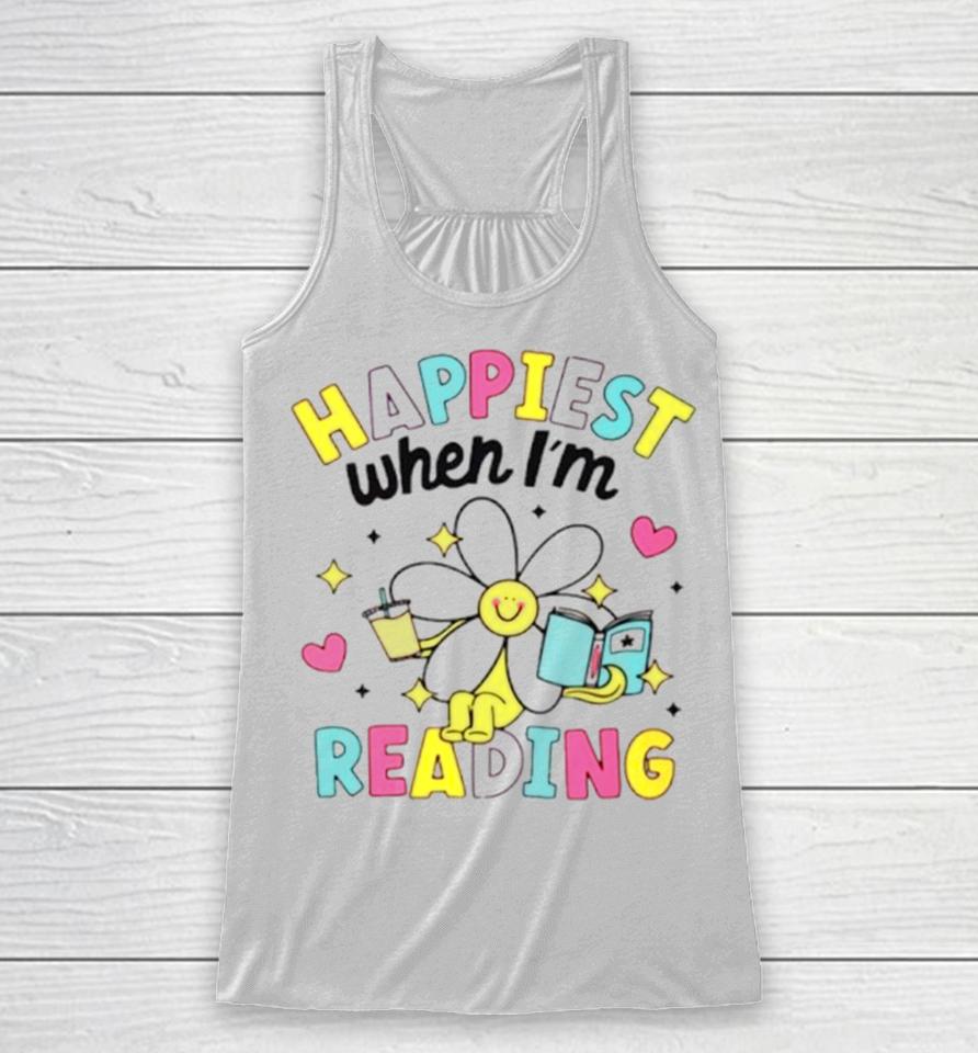 Happiest When I’m Reading Book Lover Racerback Tank