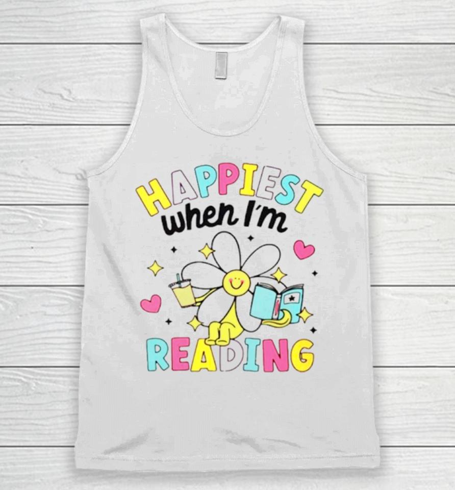 Happiest When I’m Reading Book Lover Unisex Tank Top
