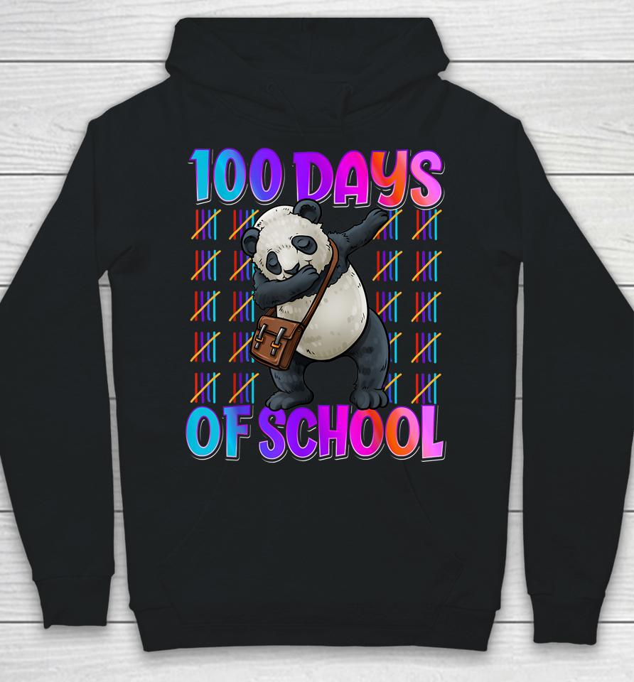 Happy 100 Days Of School 100 Days Smarter Dabbing Panda Hoodie