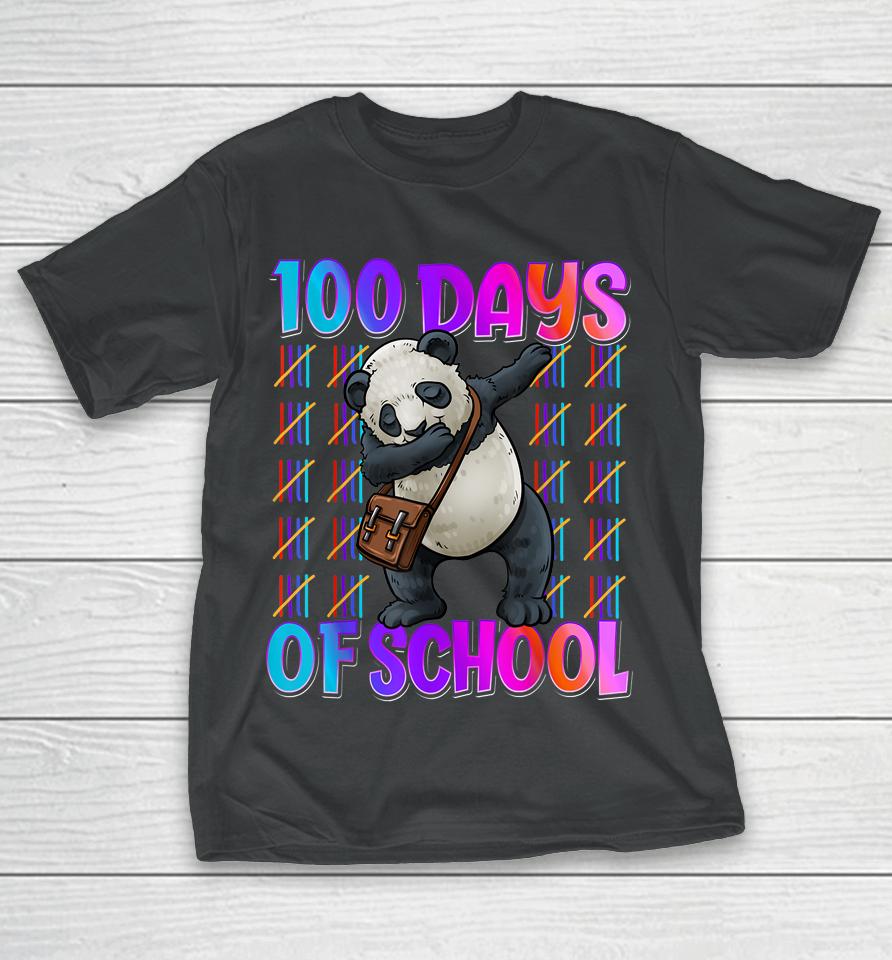 Happy 100 Days Of School 100 Days Smarter Dabbing Panda T-Shirt
