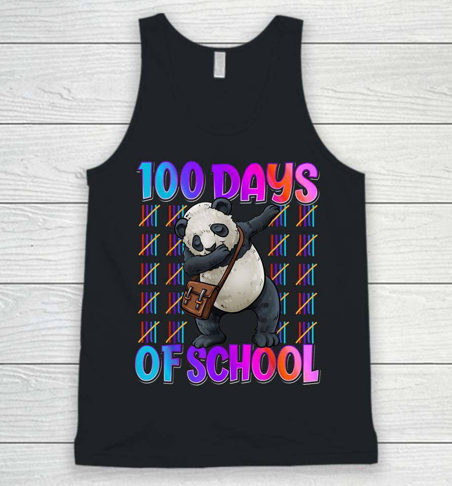 Happy 100 Days Of School 100 Days Smarter Dabbing Panda Unisex Tank Top