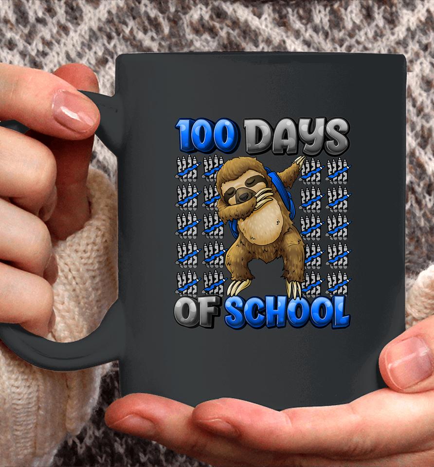 Happy 100 Days Of School 100 Days Smarter Dabbing Sloth Coffee Mug