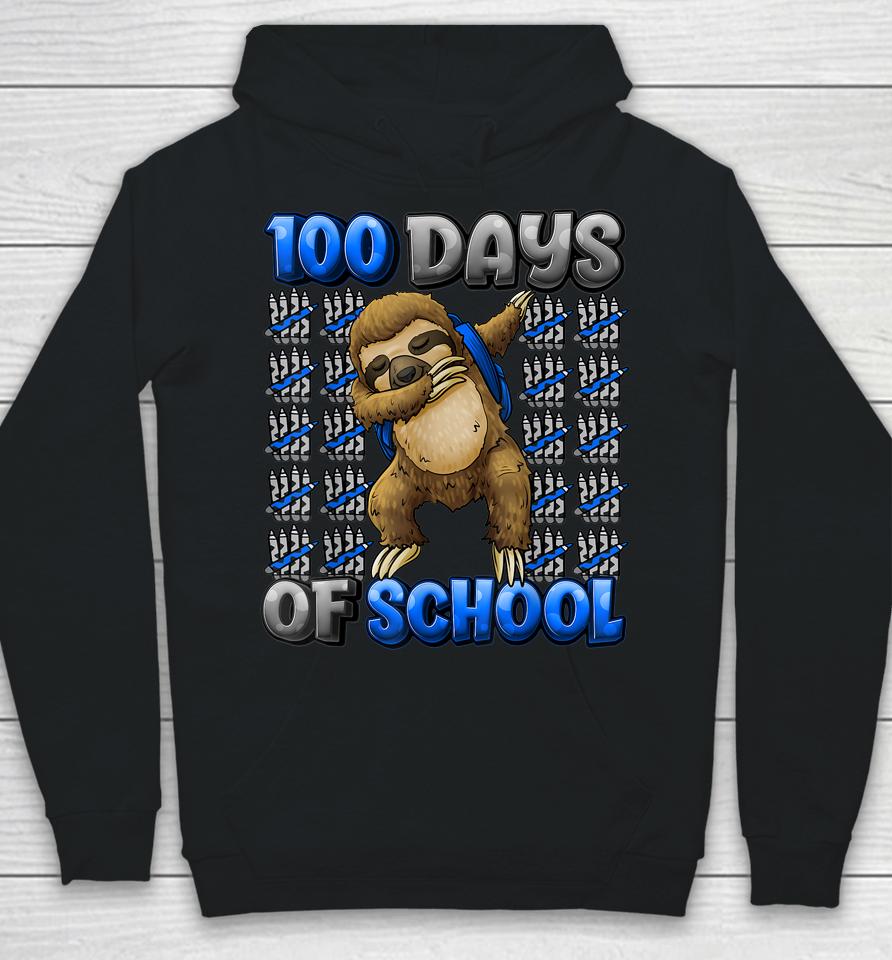 Happy 100 Days Of School 100 Days Smarter Dabbing Sloth Hoodie