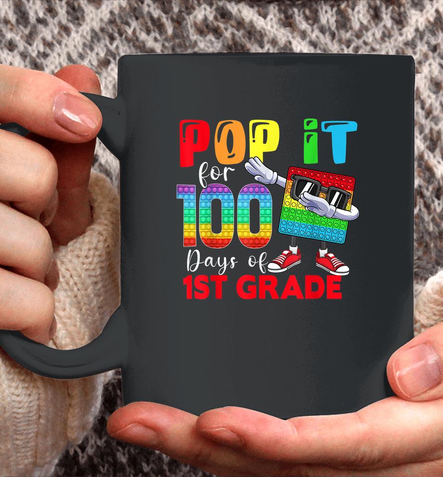 Happy 100 Days Of School 1St Grade 100Th Day Pop It Coffee Mug