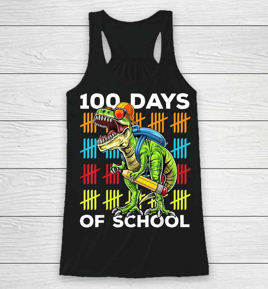 Happy 100Th Day Of School Teachers 100 Days Racerback Tank