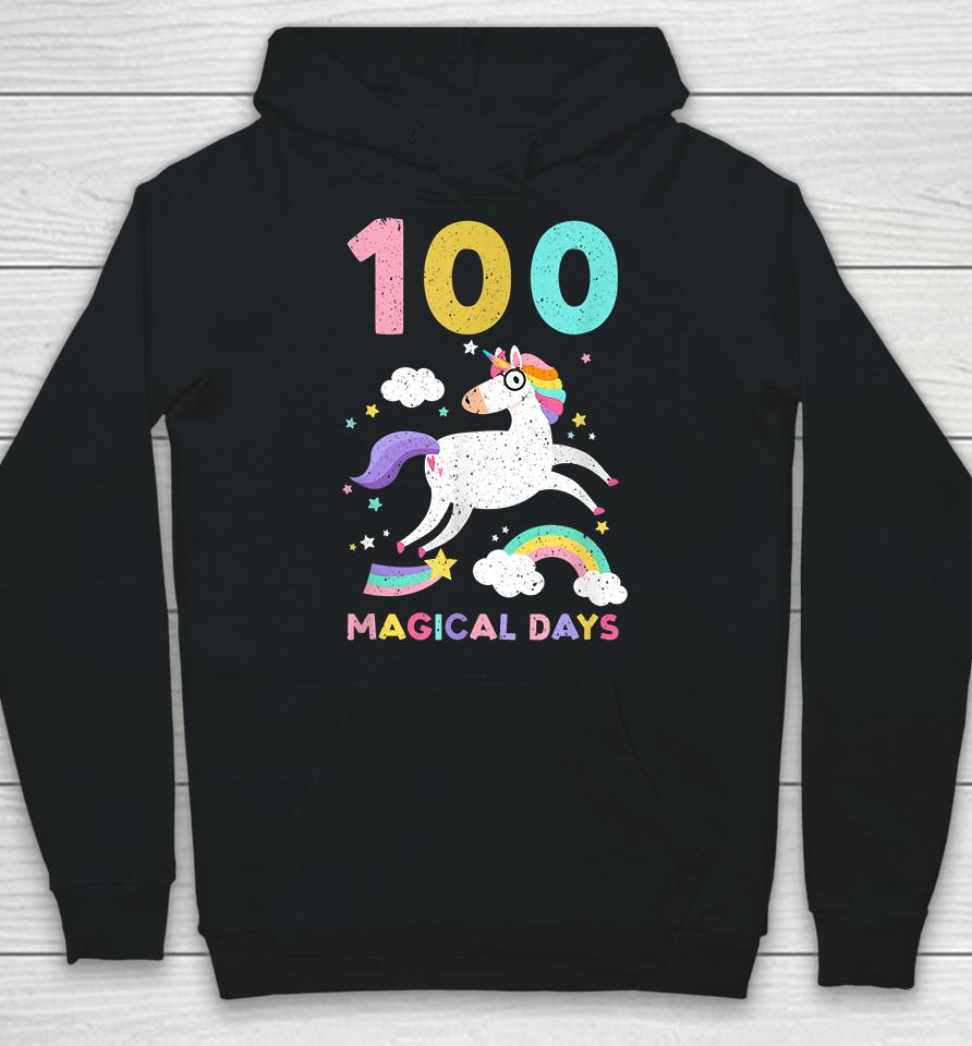 Happy 100Th Magical Day Of School Unicorn Teacher Student Hoodie