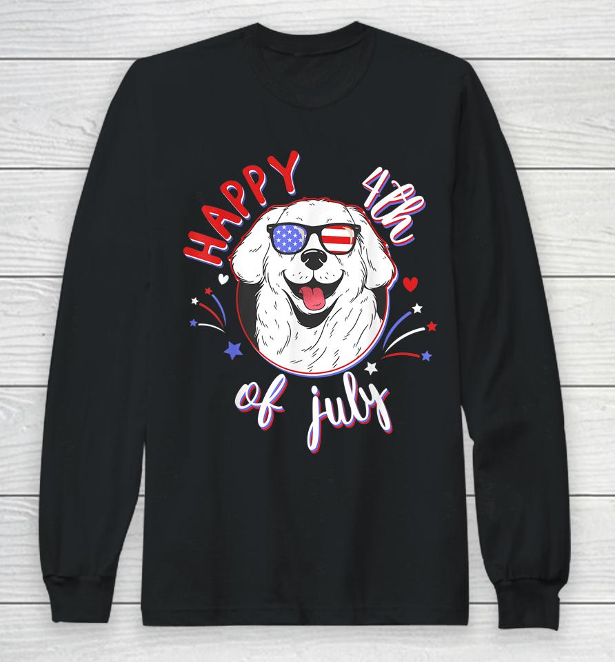 Happy 4Th Of July Dog Labrador Adorable Firework Pet Lab Long Sleeve T-Shirt