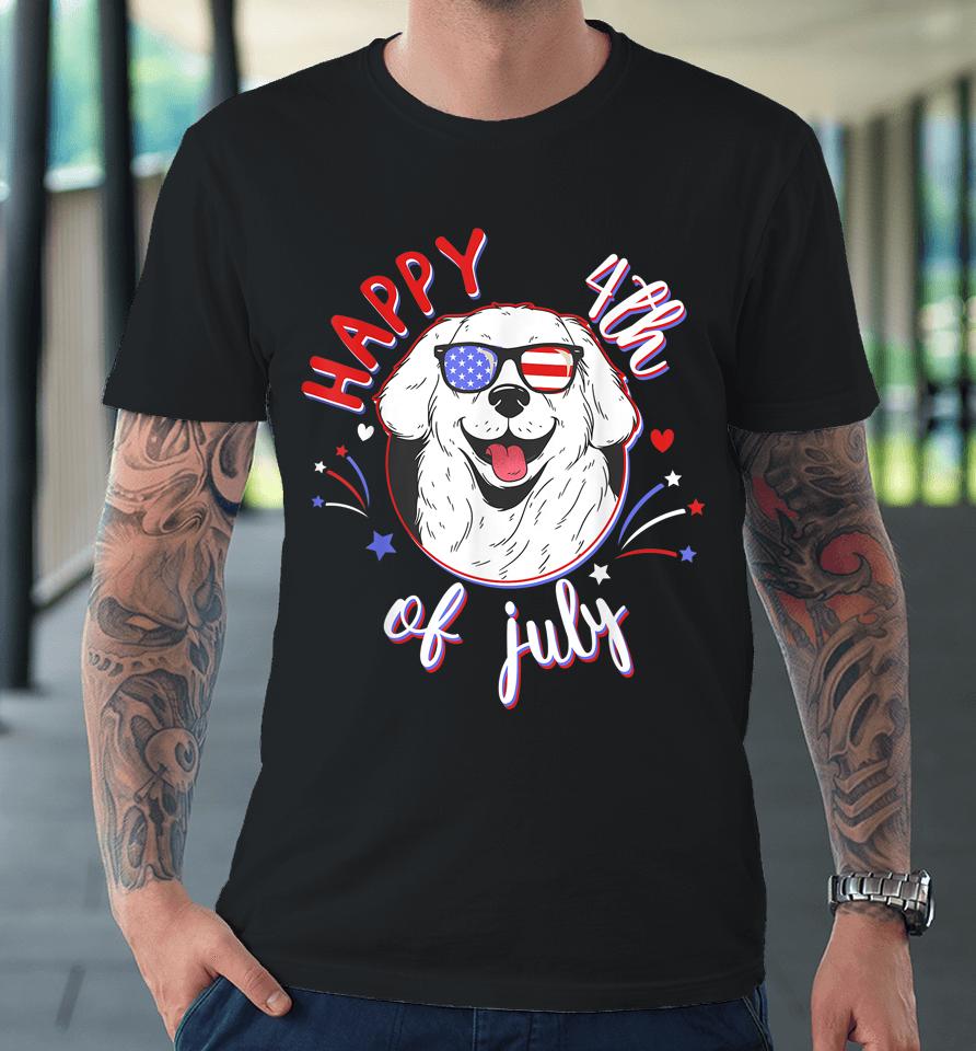 Happy 4Th Of July Dog Labrador Adorable Firework Pet Lab Premium T-Shirt