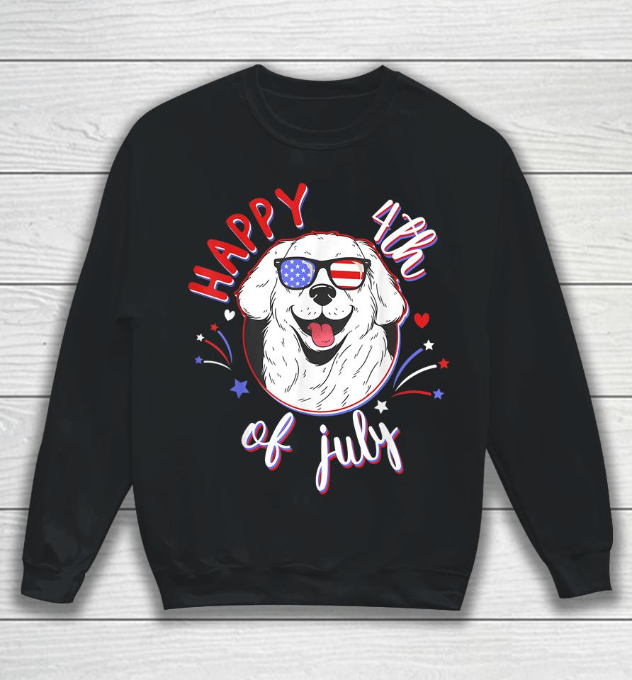 Happy 4Th Of July Dog Labrador Adorable Firework Pet Lab Sweatshirt