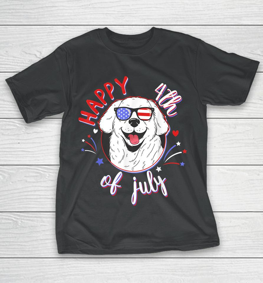Happy 4Th Of July Dog Labrador Adorable Firework Pet Lab T-Shirt