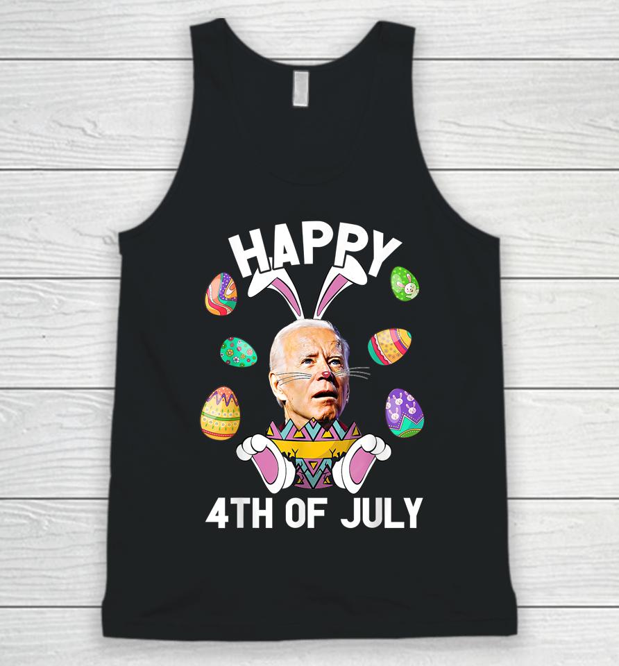 Happy 4Th Of July Easter Funny Bunny Confused Joe Biden Egg Unisex Tank Top