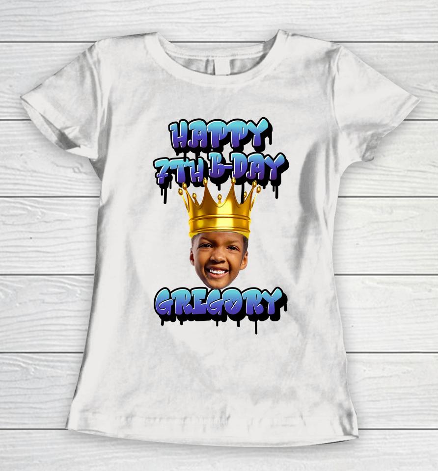 Happy 7Th Birthday Gregory G Women T-Shirt