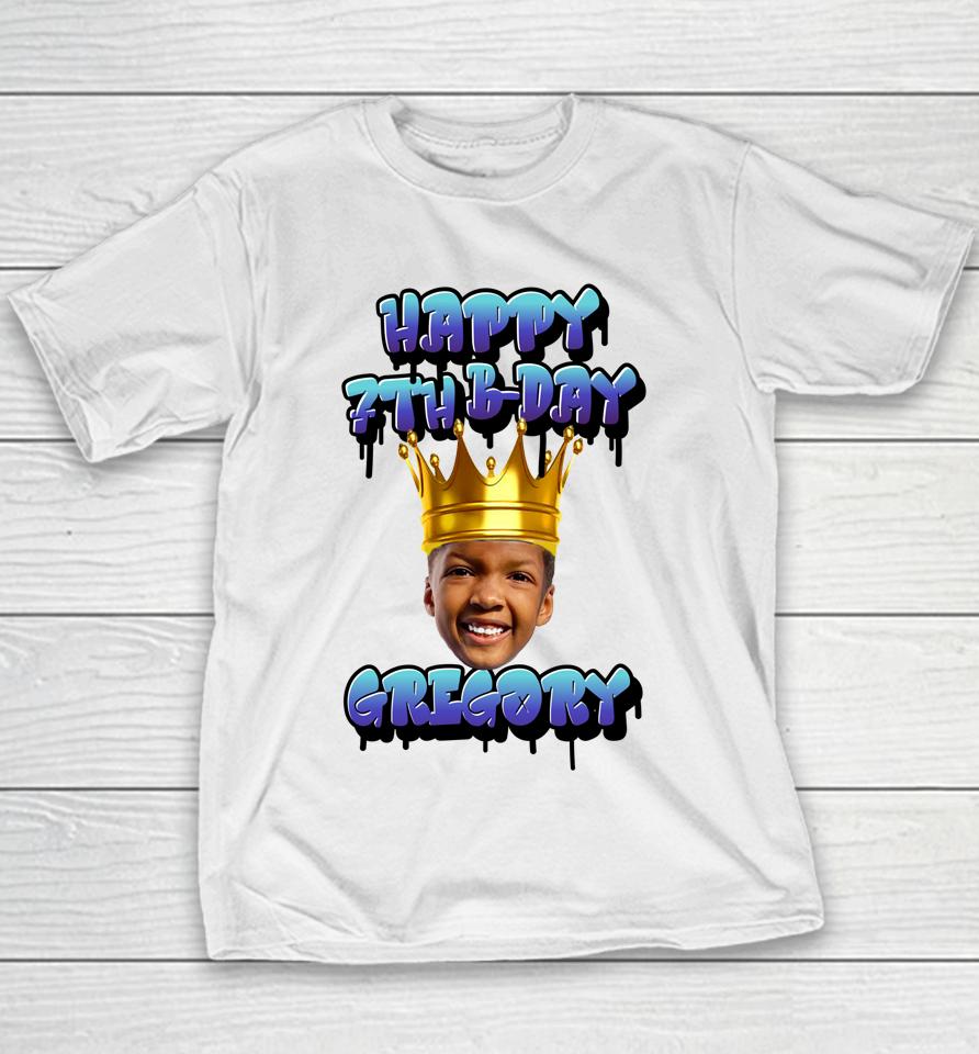 Happy 7Th Birthday Gregory G Youth T-Shirt