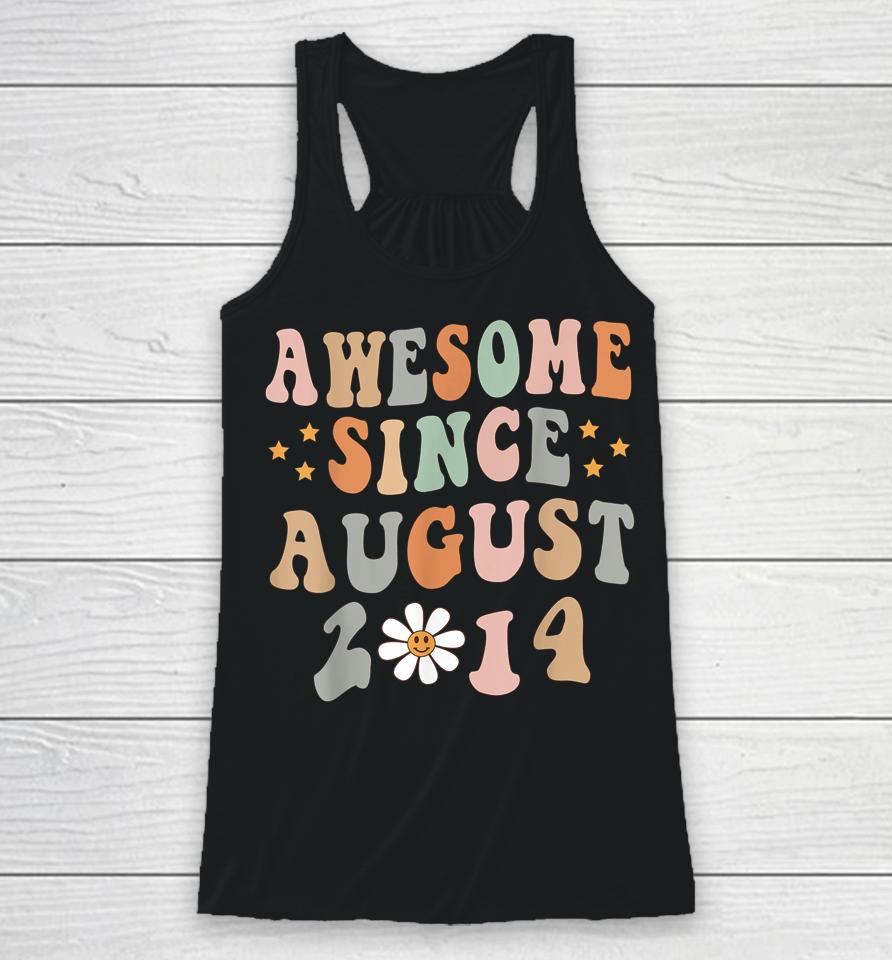 Happy 8Th Birthday 8 Year Old Awesome Since August 2014 Racerback Tank