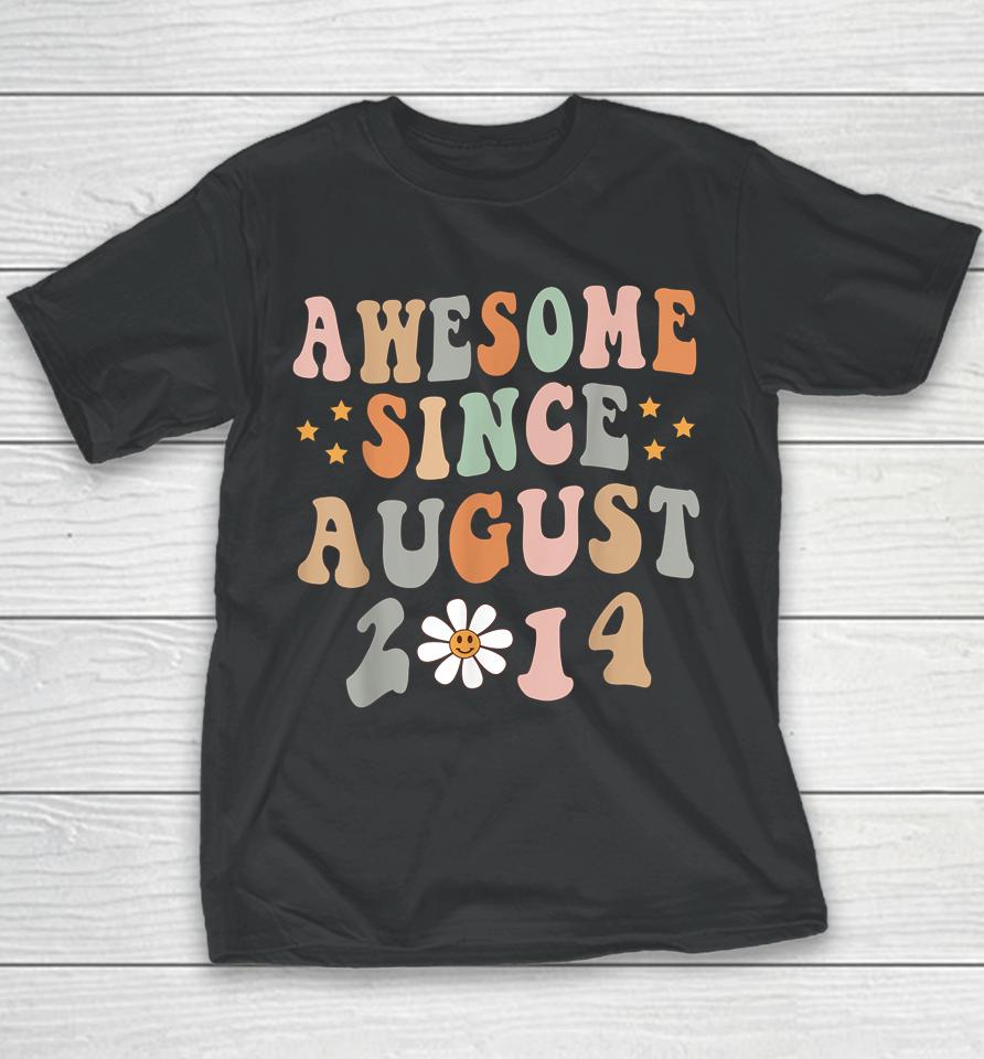 Happy 8Th Birthday 8 Year Old Awesome Since August 2014 Youth T-Shirt