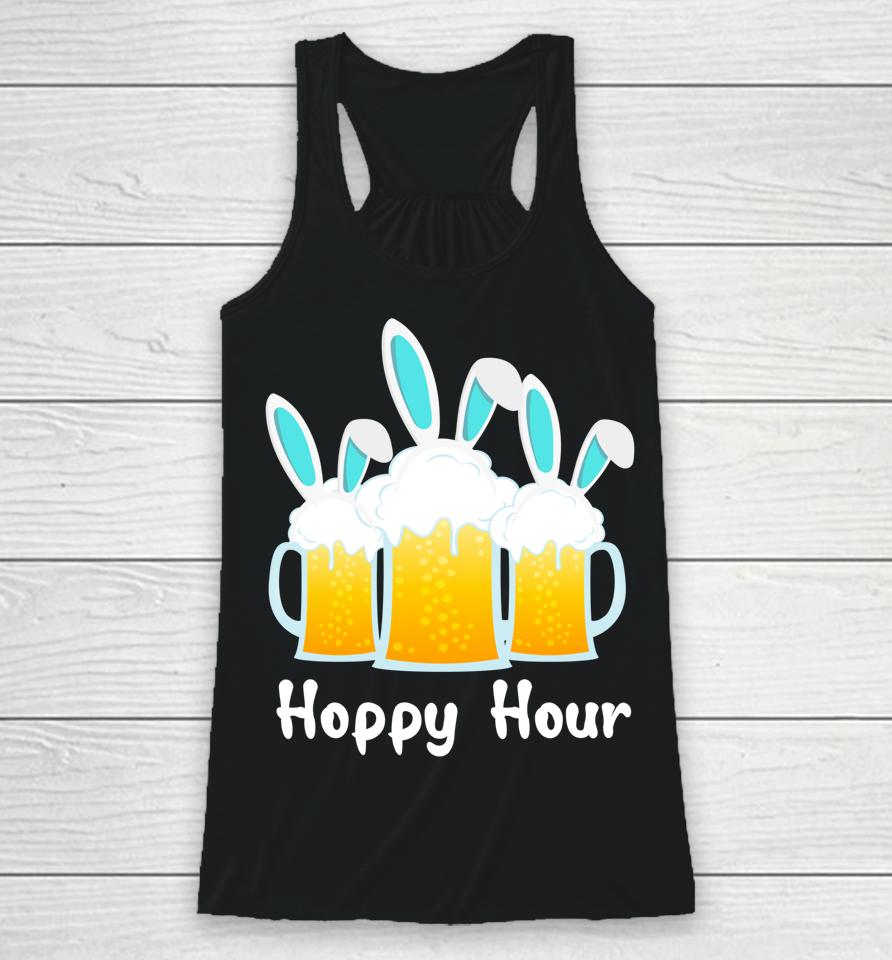 Happy Bunny Beer Drinking Punny Easter Racerback Tank