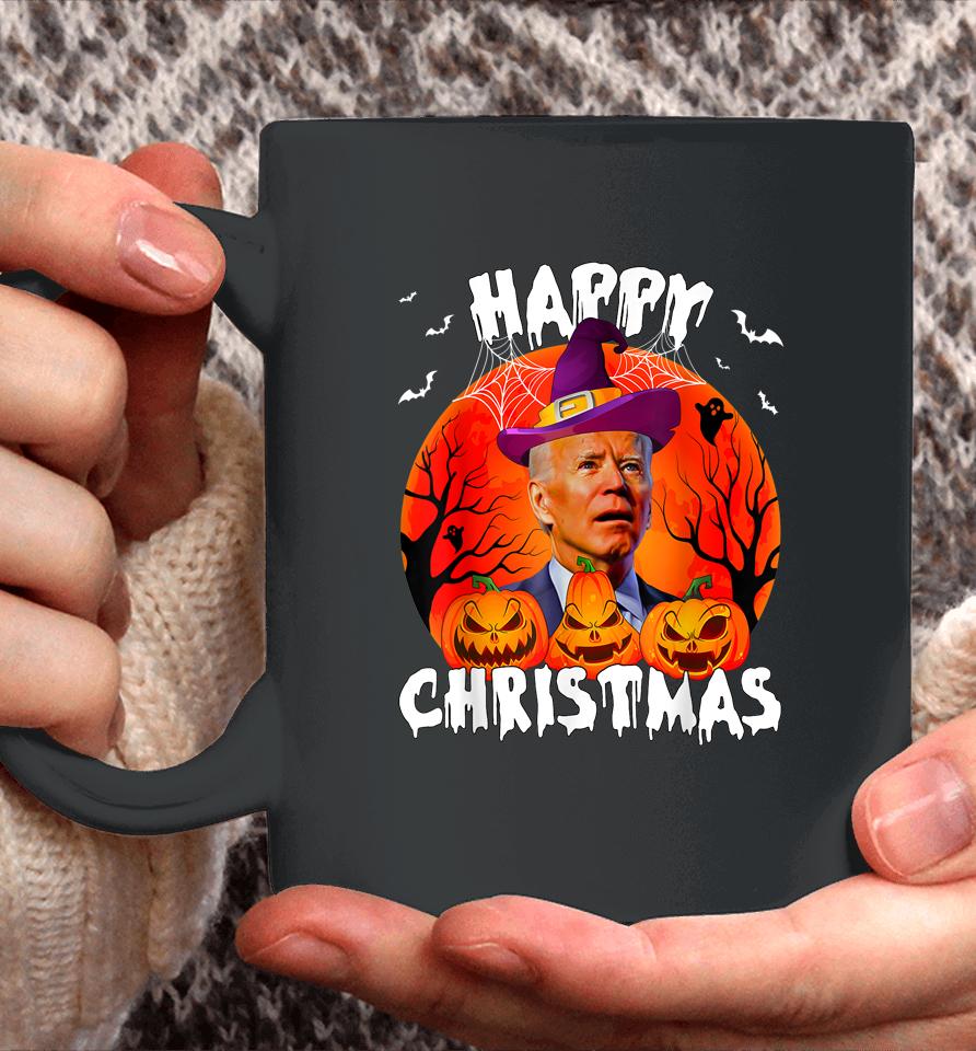 Happy Christmas Anti Joe Biden Funny Halloween 2022 Pumpkin Coffee Mug