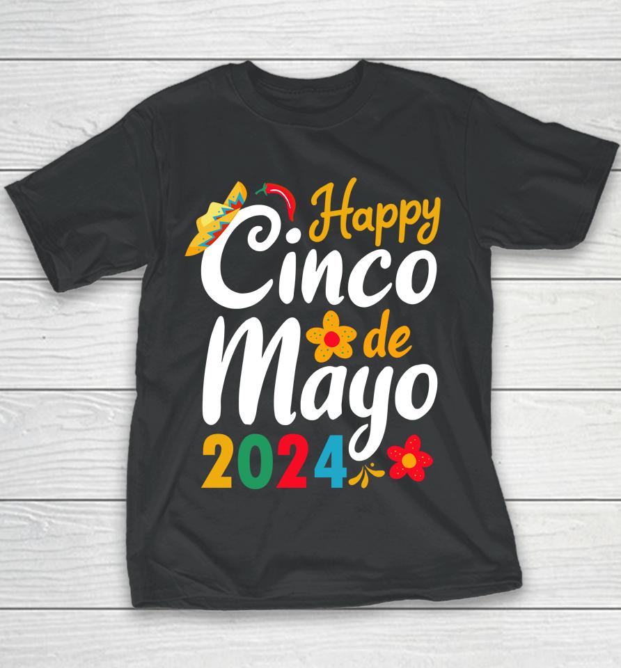 Happy Cinco De Mayo 2024 Mexico Youth T-Shirt