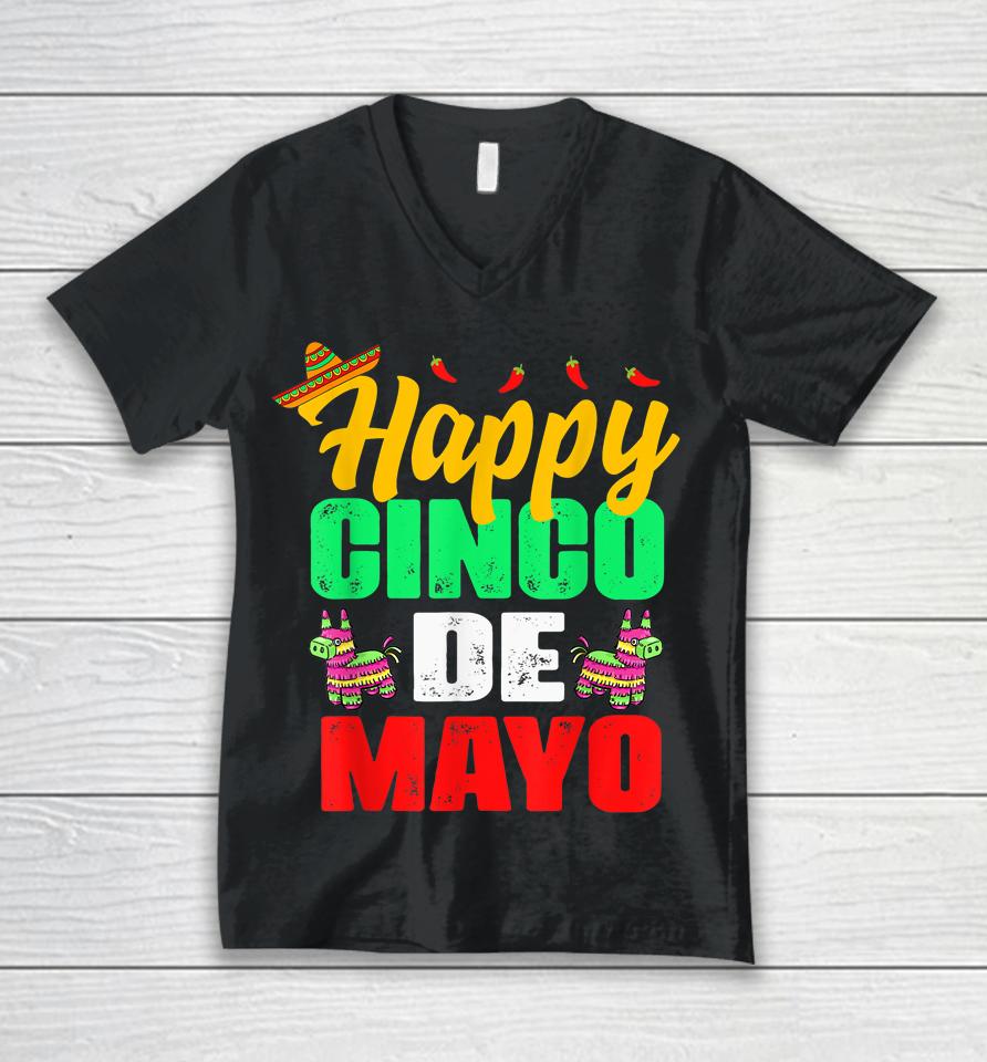 Happy Cinco De Mayo Unisex V-Neck T-Shirt