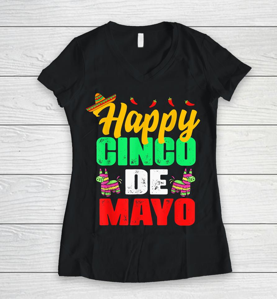Happy Cinco De Mayo Women V-Neck T-Shirt
