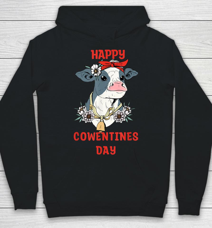 Happy Cowentines Farm Cow Valentine's Day Hoodie
