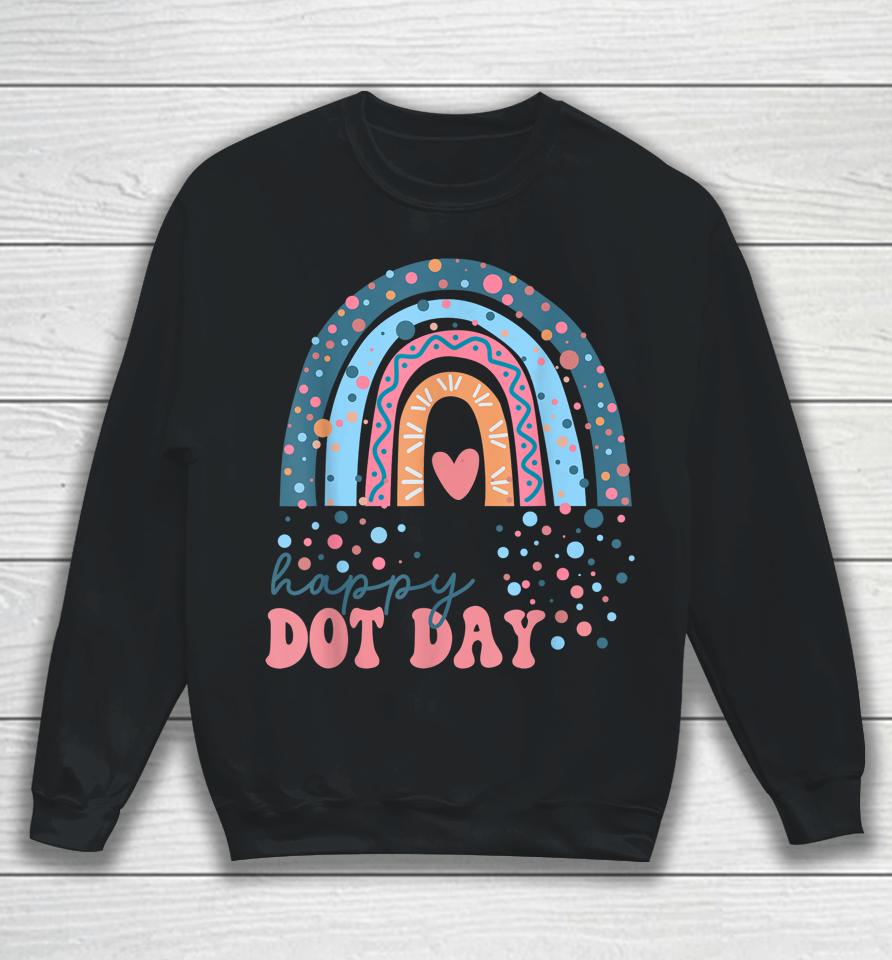 Happy Dot Day Colorful Rainbow Polka Dot Boys Sweatshirt