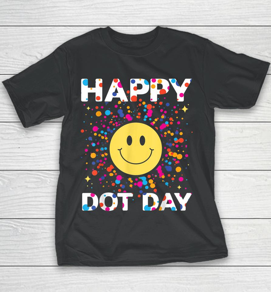 Happy Dot Day Colorful Rainbow Polka Dot Youth T-Shirt