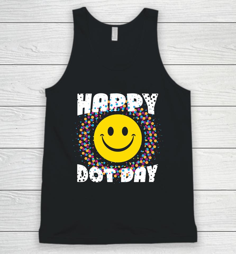 Happy Dot Day Colorful Rainbow Polka Dot Unisex Tank Top