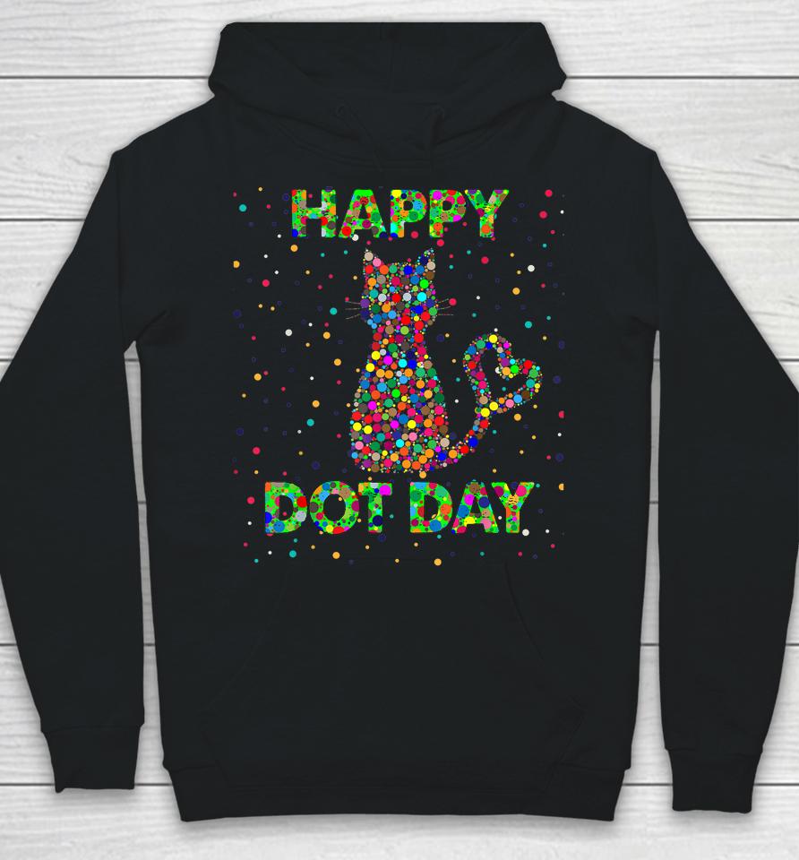 Happy Dot Day Funny Cat Color Hoodie