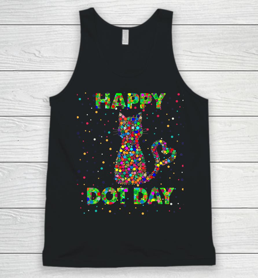 Happy Dot Day Funny Cat Color Unisex Tank Top