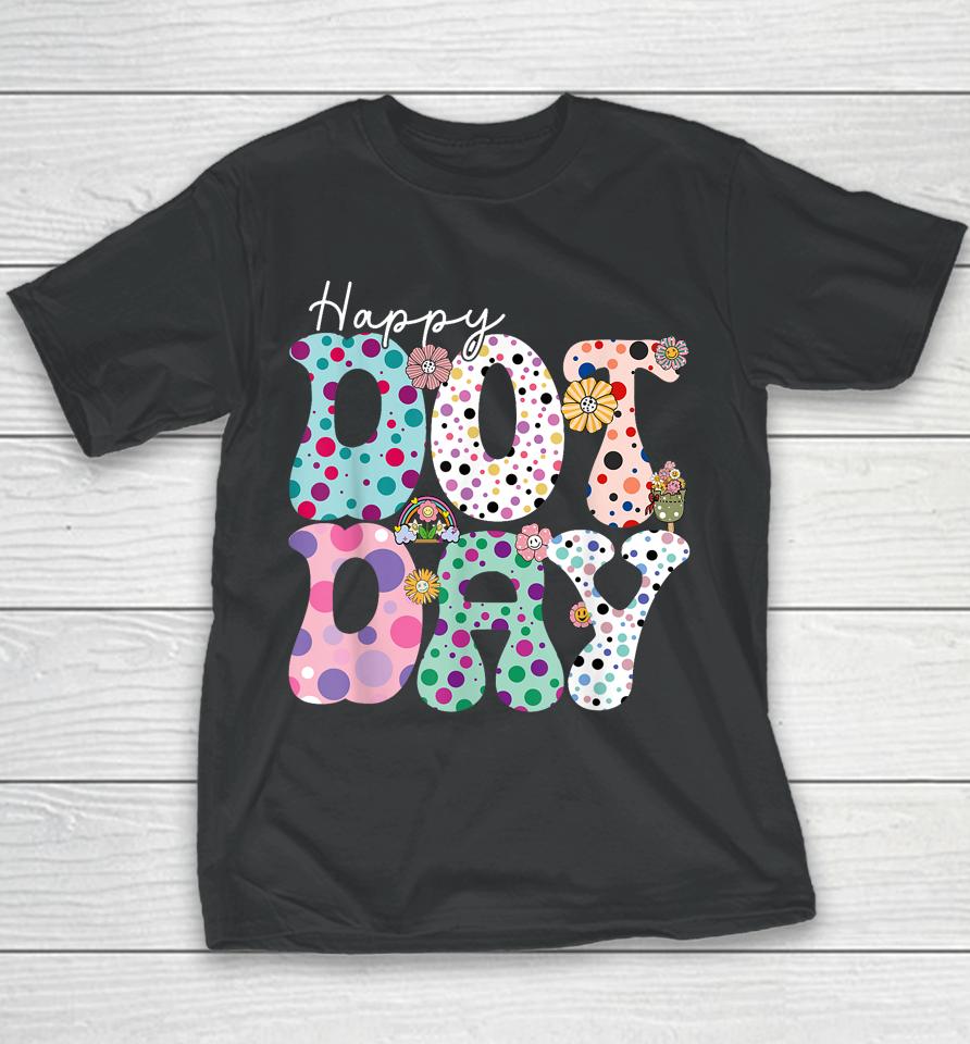 Happy Dot Day Hippie Flowers Youth T-Shirt
