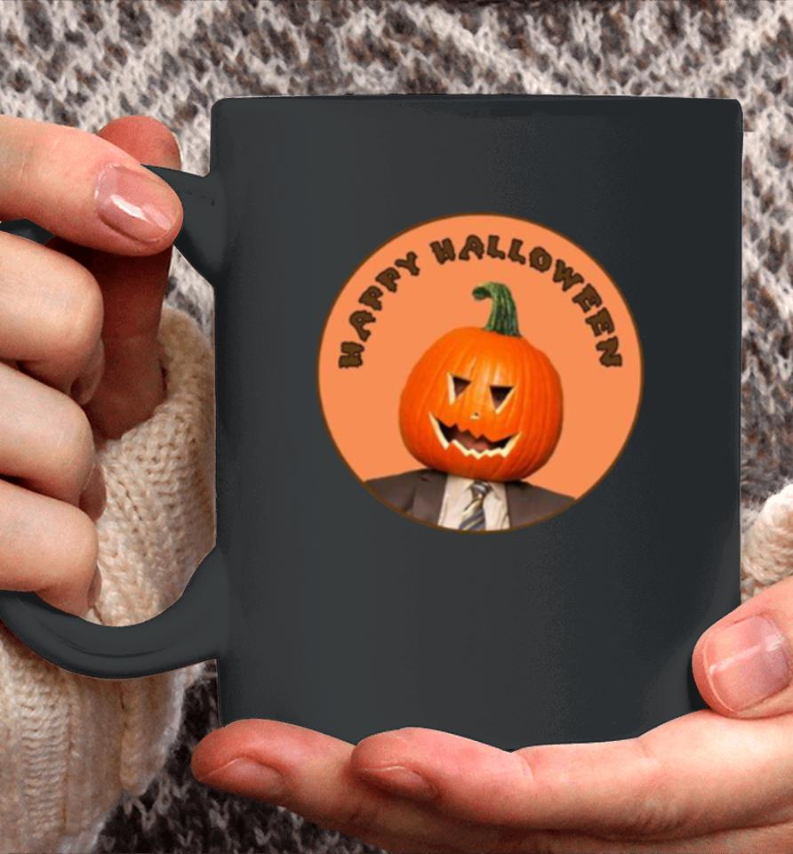 Happy Dwight Shrute The Office Pumpkin Head Halloween Coffee Mug