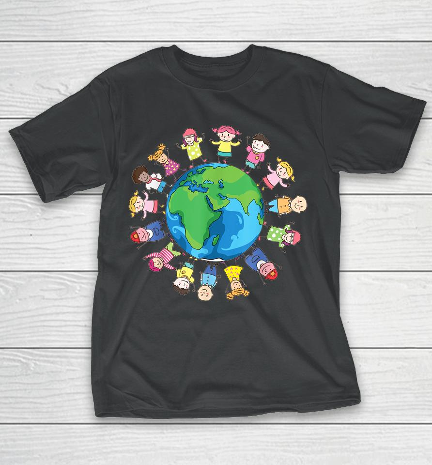 Happy Earth Day Children Around The World T-Shirt