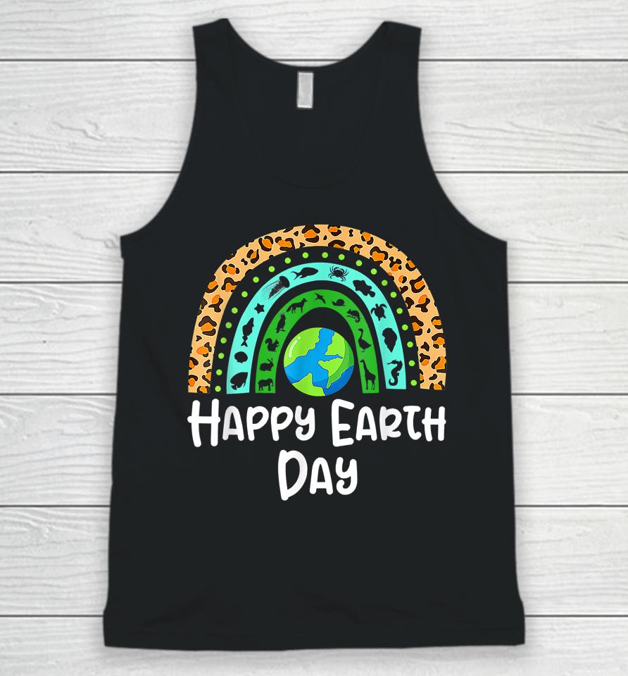 Happy Earth Day Rainbow Cute Earth Unisex Tank Top