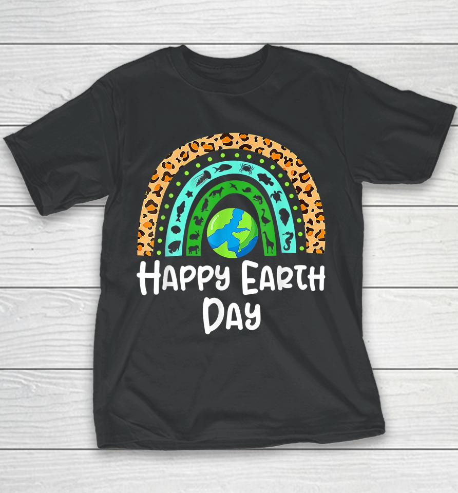 Happy Earth Day Rainbow Cute Earth Youth T-Shirt