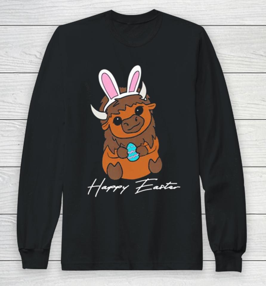 Happy Easter Buffalo Bunny Long Sleeve T-Shirt