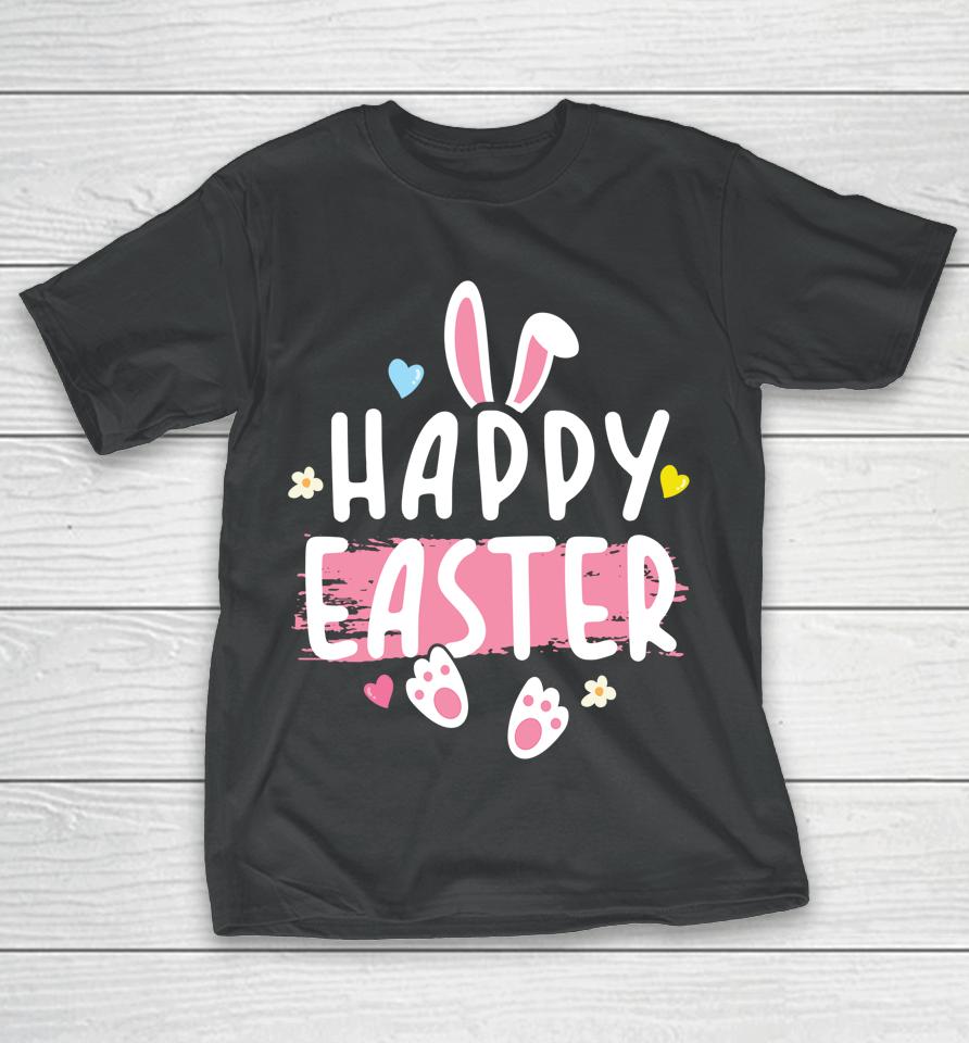 Happy Easter Bunny Rabbit Face Funny Easter Day T-Shirt