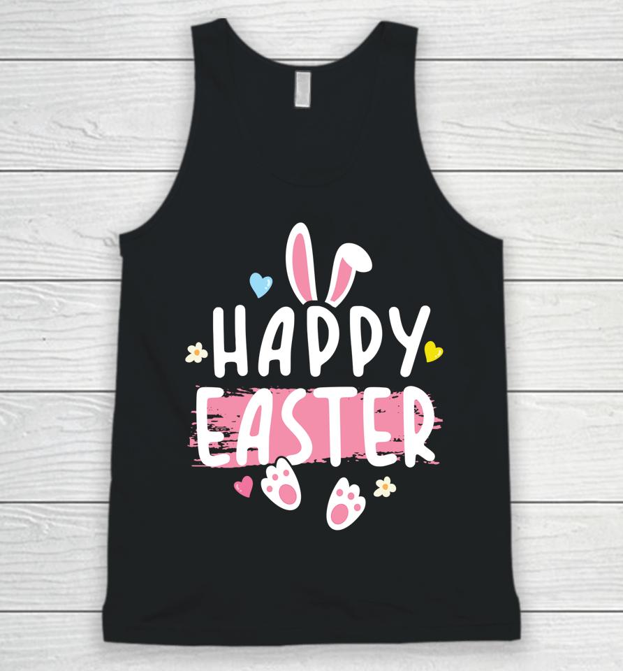 Happy Easter Bunny Rabbit Face Funny Easter Day Unisex Tank Top