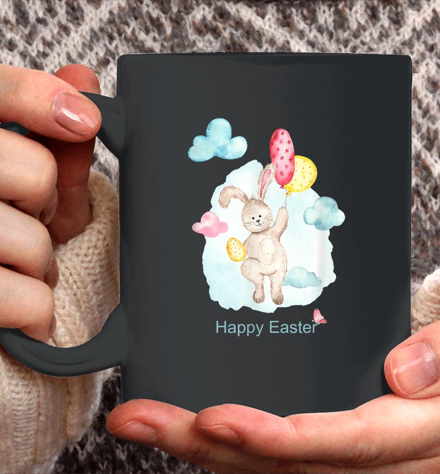 Happy Easter Card Cute Bunny Coffee Mug