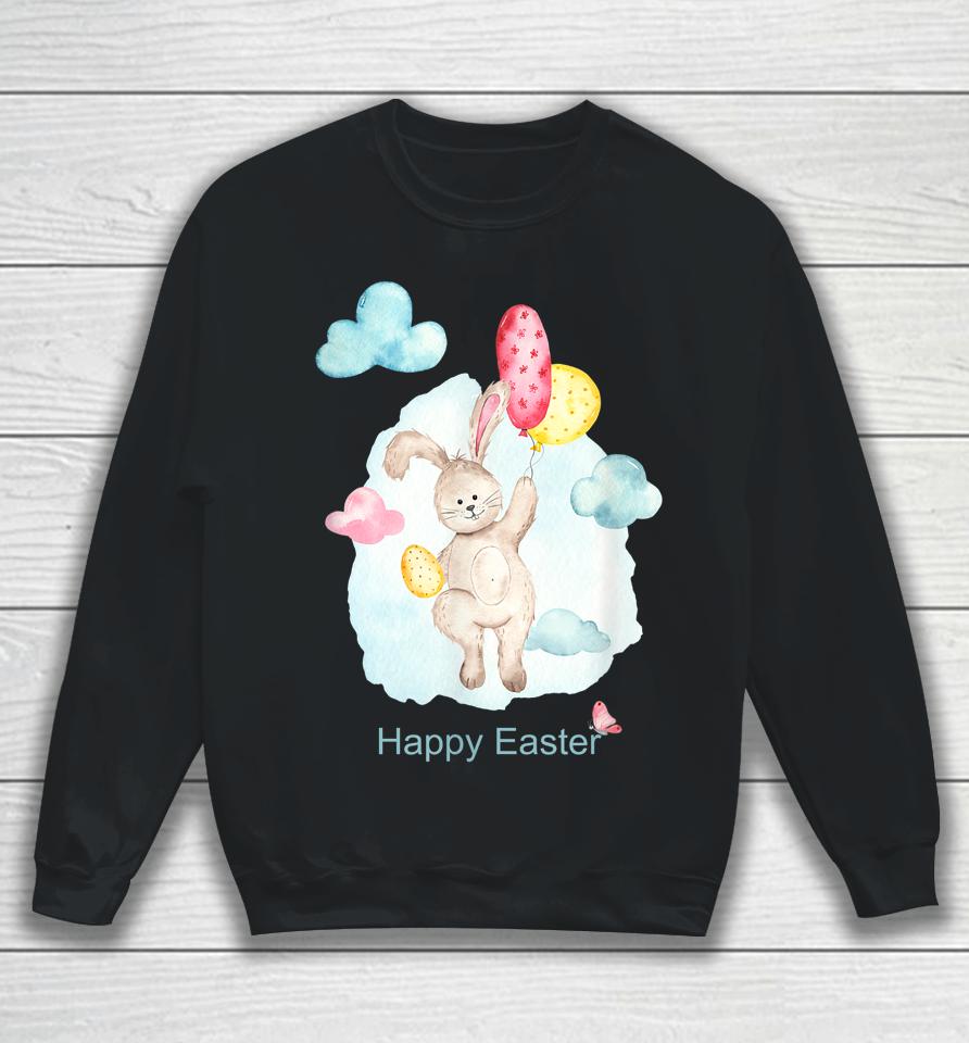 Happy Easter Card Cute Bunny Sweatshirt