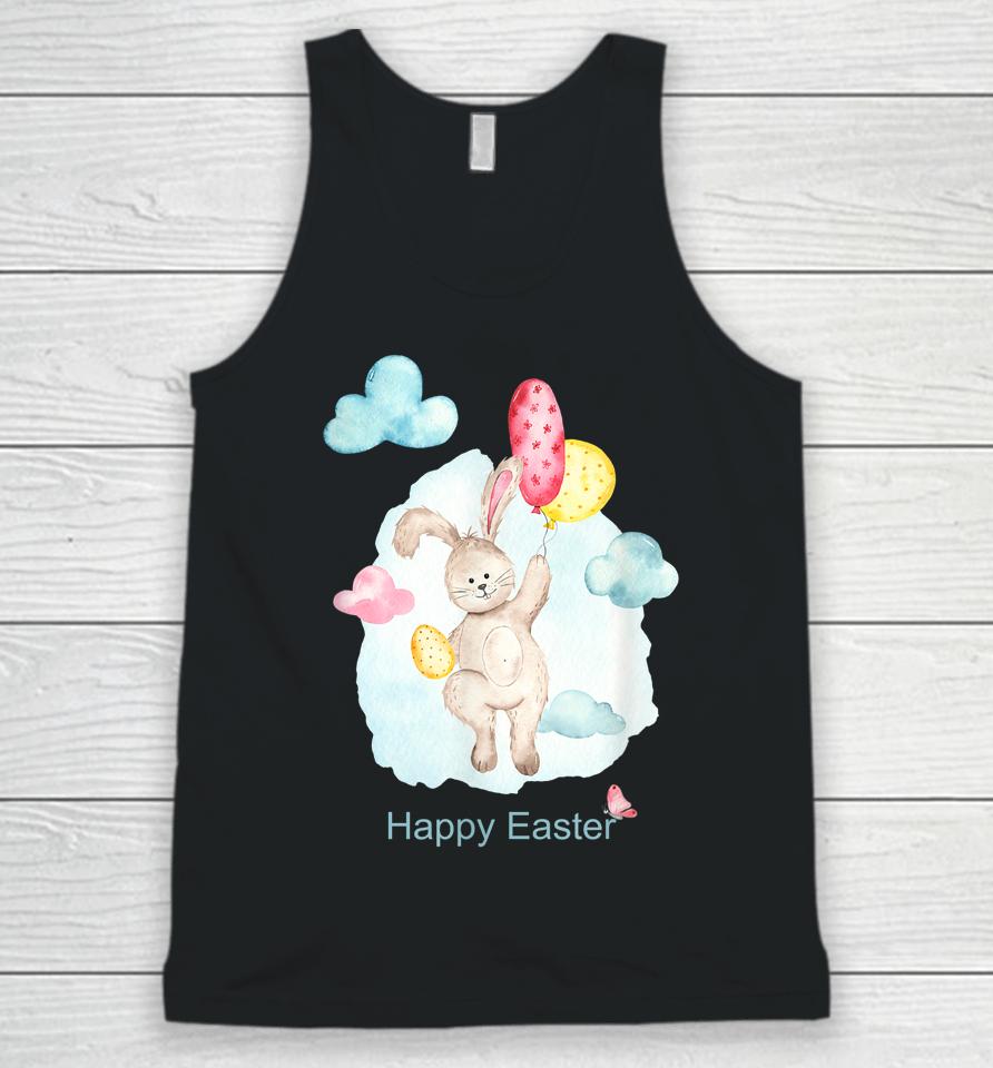 Happy Easter Card Cute Bunny Unisex Tank Top